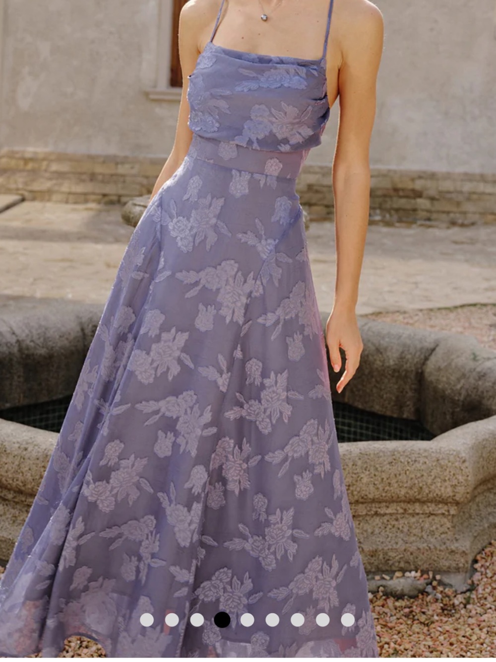 RIHOAS Lavender Floral Lace Maxi Dress